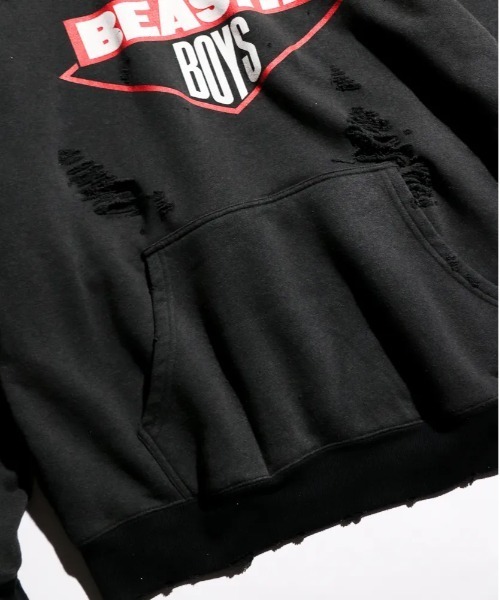 2AM(ツーエイエム)の「THRIFTY LOOK スリフティルック / WORN-OUT BAND HOODIE BEASTIE BOYS(パーカー・メンズ・チャコールグレー/ブラック系1・X-LARGE/XX-LARGE)」の7枚目の写真