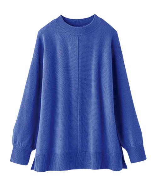 BELLUNA PLUS（ベルーナ）の「ふんわり袖カシミヤタッチプルオーバー（ニット/セーター・レディース・ライラック/ピンク/アイボリー/杢グレー・MEDIUM/X-LARGE/LARGE）」の7枚目の写真