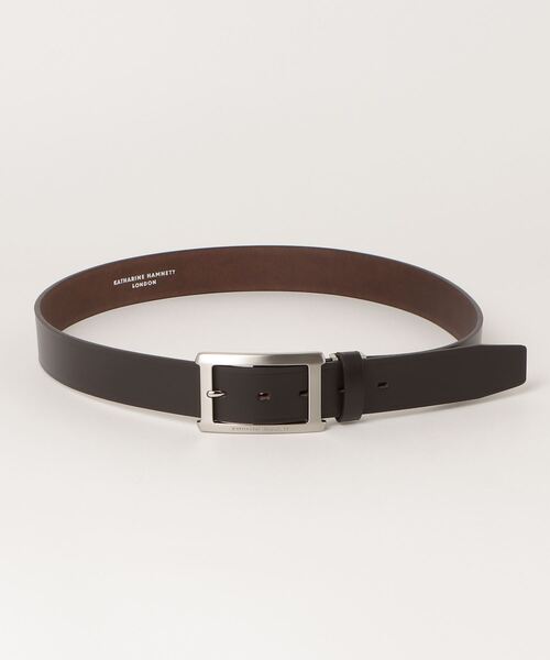 KATHARINE HAMNETT LONDON （キャサリンハムネットロンドン）の「KATHARINE HAMNETT LONDON/キャサリンハムネットロンドン 日本製 本革ベルト (5070123)（ベルト・メンズ・ブラック/ダークブラウン・FREE）」の9枚目の写真