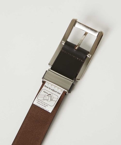 KATHARINE HAMNETT LONDON （キャサリンハムネットロンドン）の「KATHARINE HAMNETT LONDON/キャサリンハムネットロンドン 日本製 本革ベルト (5070123)（ベルト・メンズ・ブラック/ダークブラウン・FREE）」の11枚目の写真