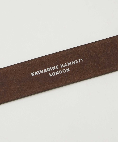 KATHARINE HAMNETT LONDON （キャサリンハムネットロンドン）の「KATHARINE HAMNETT LONDON/キャサリンハムネットロンドン 日本製 本革ベルト (5070123)（ベルト・メンズ・ブラック/ダークブラウン・FREE）」の12枚目の写真