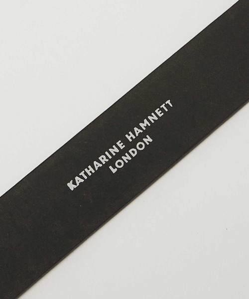KATHARINE HAMNETT LONDON （キャサリンハムネットロンドン）の「KATHARINE HAMNETT LONDON/キャサリンハムネットロンドン 日本製 本革ベルト (5070123)（ベルト・メンズ・ブラック/ダークブラウン・FREE）」の6枚目の写真