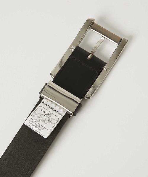 KATHARINE HAMNETT LONDON （キャサリンハムネットロンドン）の「KATHARINE HAMNETT LONDON/キャサリンハムネットロンドン 日本製 本革ベルト (5070123)（ベルト・メンズ・ブラック/ダークブラウン・FREE）」の5枚目の写真