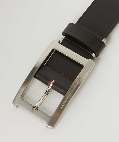 KATHARINE HAMNETT LONDON （キャサリンハムネットロンドン）の「KATHARINE HAMNETT LONDON/キャサリンハムネットロンドン 日本製 本革ベルト (5070123)（ベルト・メンズ・ブラック/ダークブラウン・FREE）」の10枚目の写真