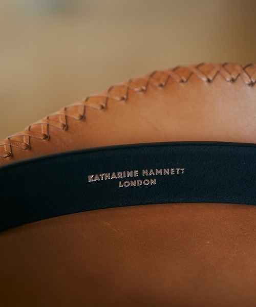 KATHARINE HAMNETT LONDON （キャサリンハムネットロンドン）の「KATHARINE HAMNETT LONDON/キャサリンハムネットロンドン 日本製 本革ベルト (5070123)（ベルト・メンズ・ブラック/ダークブラウン・FREE）」の17枚目の写真