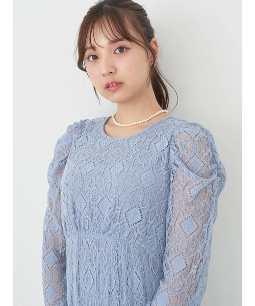 earth music&ecology（アースミュージックアンドエコロジー）の「総レースワンピース（ワンピース・レディース・ブラック/オフホワイト/ブルー・FREE）」の12枚目の写真