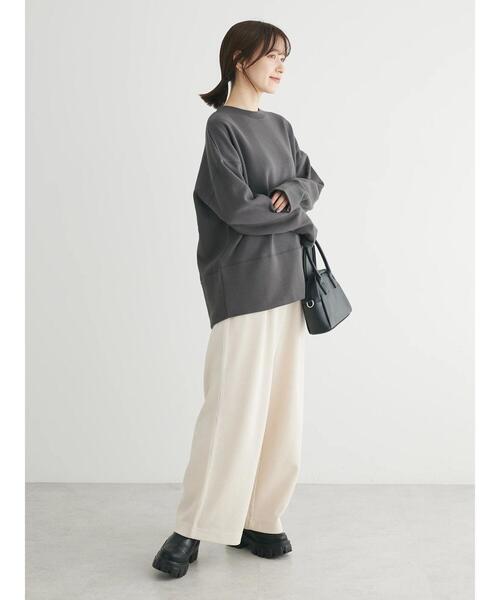 Green　Parks（グリーンパークス）の「Brushed　センターシーム裏起毛プルオーバー（Tシャツ/カットソー・レディース・ホワイト系その他2/パープル/ミント/グレー・FREE）」の16枚目の写真