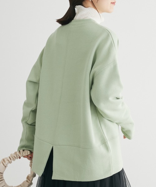 Green　Parks（グリーンパークス）の「Brushed　センターシーム裏起毛プルオーバー（Tシャツ/カットソー・レディース・ホワイト系その他2/パープル/ミント/グレー・FREE）」の3枚目の写真