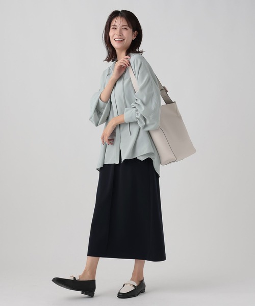 Elura(エルーラ)の「サマ見えリラクシーナロースカート(スカート・レディース・ブラック/ネイビー/オフホワイト・LARGE/MEDIUM)」の7枚目の写真