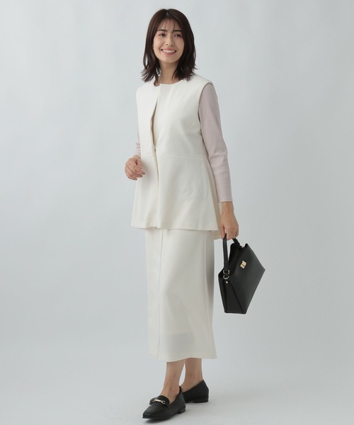 Elura(エルーラ)の「サマ見えリラクシーナロースカート(スカート・レディース・ブラック/ネイビー/オフホワイト・LARGE/MEDIUM)」の8枚目の写真