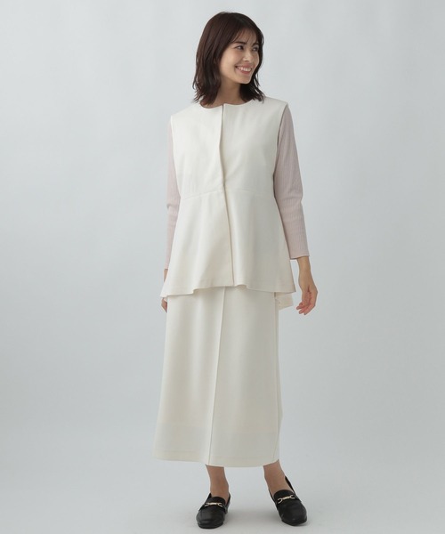 Elura(エルーラ)の「サマ見えリラクシーナロースカート(スカート・レディース・ブラック/ネイビー/オフホワイト・LARGE/MEDIUM)」の9枚目の写真