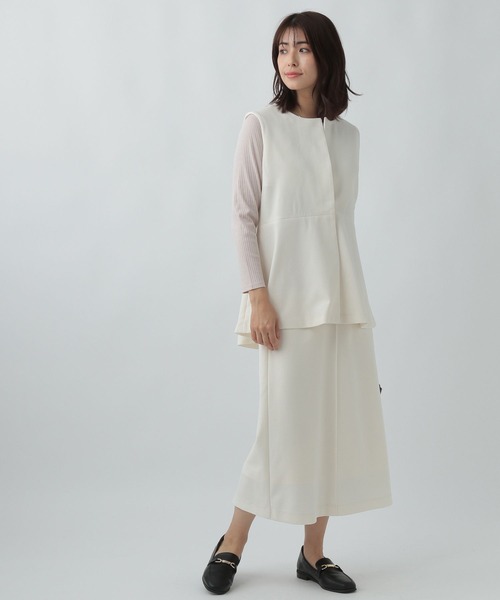 Elura(エルーラ)の「サマ見えリラクシーナロースカート(スカート・レディース・ブラック/ネイビー/オフホワイト・LARGE/MEDIUM)」の11枚目の写真