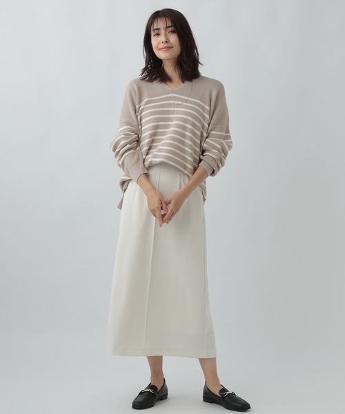 Elura(エルーラ)の「サマ見えリラクシーナロースカート(スカート・レディース・ブラック/ネイビー/オフホワイト・LARGE/MEDIUM)」の13枚目の写真