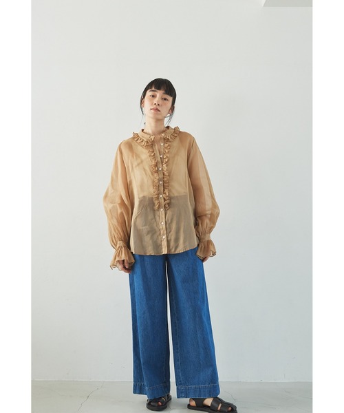 Heriter（エリテ）の「フリルカラーブラウス(2024SS)（シャツ/ブラウス