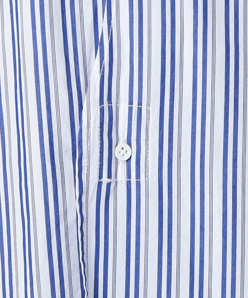 Grand PARK（グランドパーク）の「【ROYAL NAVY】バンドカラーシャツ　ストライプ柄（シャツ/ブラウス・レディース・ブルー系/ホワイト系・FREE）」の10枚目の写真