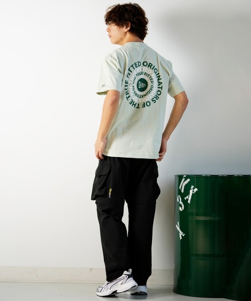 NEW ERA(ニューエラ)の「NEW ERA/ニューエラ 半袖Tシャツ バックプリント レギュラーフィット 14121902/14121903/14121904/14121905(Tシャツ/カットソー・メンズ・ミント/ホワイト/ブラック/ストーン・M/L/XL/2XL)」の19枚目の写真