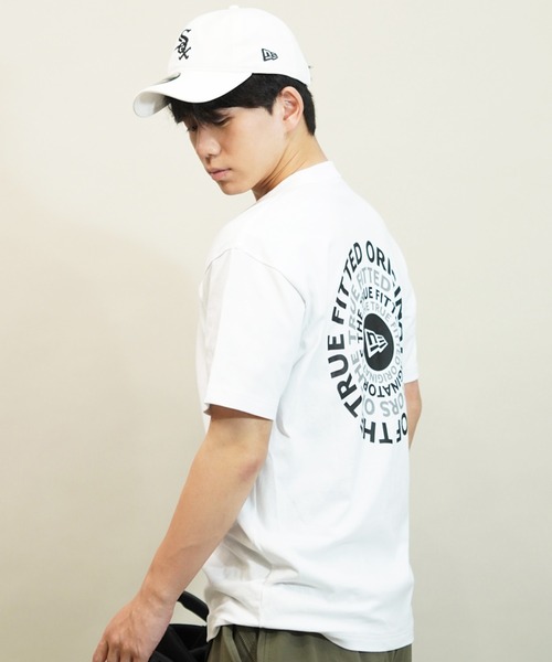 NEW ERA(ニューエラ)の「NEW ERA/ニューエラ 半袖Tシャツ バックプリント レギュラーフィット 14121902/14121903/14121904/14121905(Tシャツ/カットソー・メンズ・ミント/ホワイト/ブラック/ストーン・M/L/XL/2XL)」の8枚目の写真