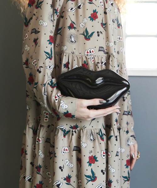 manana suerte(マニャーナスエルテ)の「LIPモチーフショルダーBAG(ショルダーバッグ・レディース・シルバー/ブラック/レッド・FREE)」の7枚目の写真