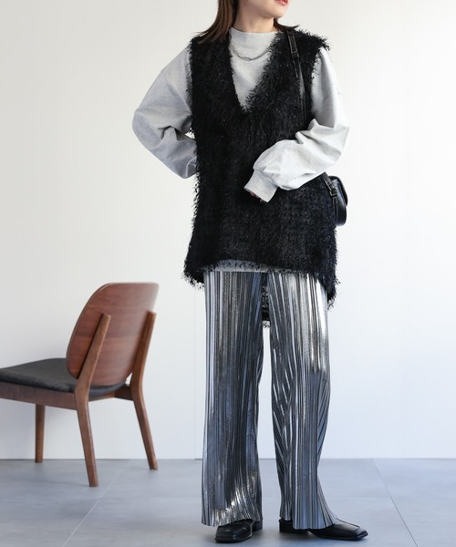 セール】ディープVネックフリンジベスト（ベスト）｜ap retro