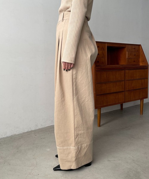 CAPRICIEUX LE'MAGE（カプリシューレマージュ）の「ステッチワイドパンツ（その他パンツ・レディース・ベージュ/ホワイト・36/38）」の22枚目の写真