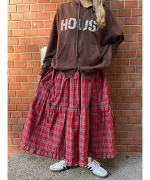 WC（ダブル シー）の「《カラバリ豊富◎》タータンチェックティアードスカート（スカート）」