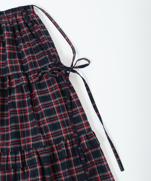 WC(ダブル シー)の「《カラバリ豊富◎》タータンチェックティアードスカート(スカート・レディース・ベージュ/ネイビー/レッド/ブラック・FREE)」の10枚目の写真