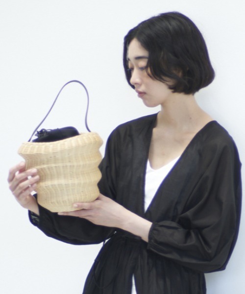 Odds（オッズ）の「odds/オッズ　BAUM WIKKER BAG　かごバッグ　od241-0614（ハンドバッグ・レディース・ブラック/ナチュラル・FREE）」の18枚目の写真
