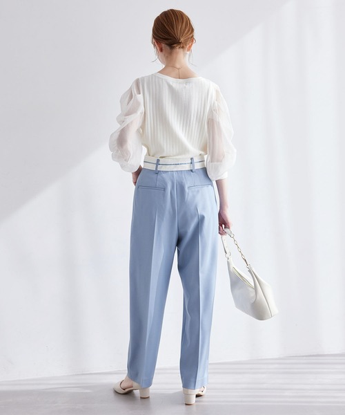 ROPE' PICNIC(ロペピクニック)の「マーベルトパンツ(その他パンツ・レディース・ベージュ系その他/サックスブルー・40/38/36)」の15枚目の写真