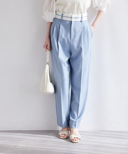ROPE' PICNIC(ロペピクニック)の「マーベルトパンツ(その他パンツ・レディース・ベージュ系その他/サックスブルー・40/38/36)」の16枚目の写真