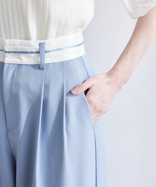 ROPE' PICNIC(ロペピクニック)の「マーベルトパンツ(その他パンツ・レディース・ベージュ系その他/サックスブルー・40/38/36)」の11枚目の写真