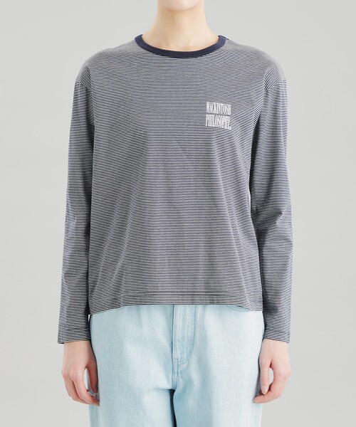 MACKINTOSH PHILOSOPHY(マッキントッシュ フィロソフィー)の「GREY LABEL シャープロゴボーダーロンT(Tシャツ/カットソー・レディース・チャコールグレー/ベージュ・2/6)」の7枚目の写真