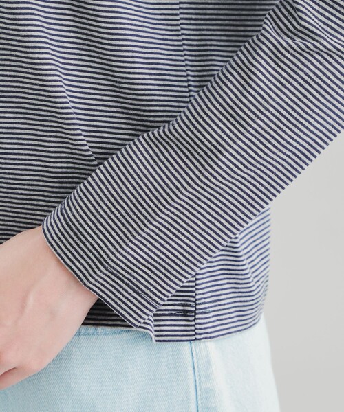 MACKINTOSH PHILOSOPHY(マッキントッシュ フィロソフィー)の「GREY LABEL シャープロゴボーダーロンT(Tシャツ/カットソー・レディース・チャコールグレー/ベージュ・2/6)」の10枚目の写真