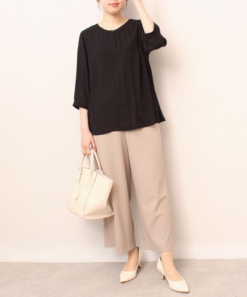 ブラウス シャツ 「L〜5L 大きいサイズ」フロンド タック ブラウス レディース fleur by mint breeze ブラウス シャツ 「L〜5L 大きいサイズ