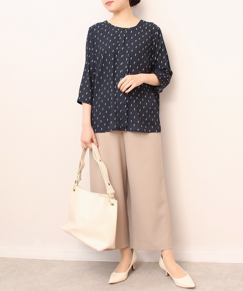 ブラウス シャツ 「L〜5L 大きいサイズ」フロンド タック ブラウス レディース fleur by mint breeze ブラウス シャツ 「L〜5L 大きいサイズ