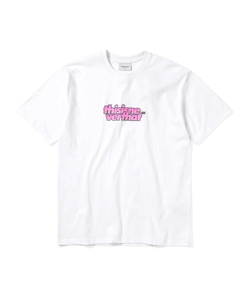 thisisneverthat（ディスイズネバーザット）の「Gradient OL-Logo Tee（Tシャツ/カットソー・メンズ・ホワイト/カーキ系/ブラック・L/M/S/XL）」の2枚目の写真