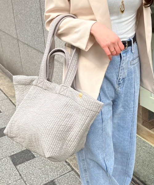 relac(レーラック)の「2WAY ヌビトートバッグ(ショルダーバッグ・レディース・グレー/ベージュ・FREE)」の19枚目の写真