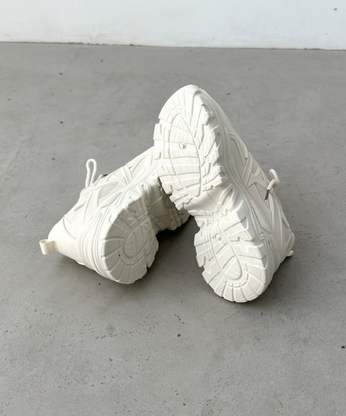 CLEA(クレア)の「厚底ダッドシューズ/スニーカー(スニーカー・レディース・ブラック/アイボリー・24.5cm/23.5cm)」の10枚目の写真