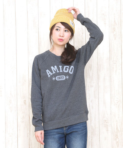 チチカカ（チチカカ）の「アミーゴスウェットクルー（スウェット・レディース・グレー/グリーン/チャコールグレー/オレンジ/オートミール/ブルー・MEDIUM/LARGE）」の2枚目の写真