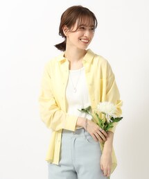 SHOO・LA・RUE | 【UVカット／抗菌防臭／吸水速乾】ゆる さら ふわり フレンチリネンブレンド 前あきシャツ(シャツ/ブラウス)