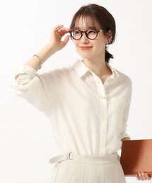 SHOO・LA・RUE | 【UVカット/抗菌防臭/吸水速乾】ゆる さら ふわり フレンチリネンブレンド 前あきシャツ(シャツ/ブラウス)