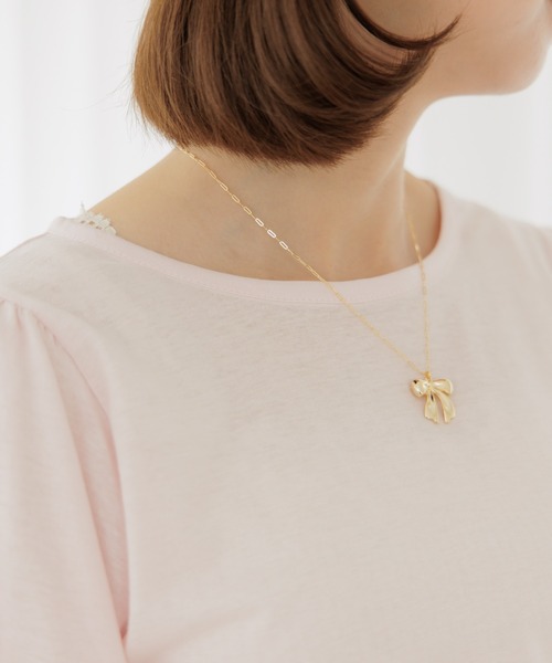 flower(フラワー)の「エターナルリボンネックレス(ネックレス・レディース・ゴールド・FREE)」の1枚目の写真
