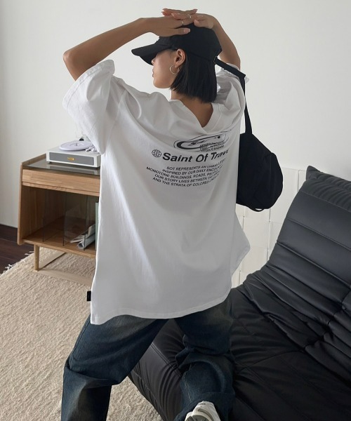 ASCLO(エジュクロ)の「ASCLO Pleddy SAINT Short Sleeve T Shirt(Tシャツ/カットソー・メンズ・ブラック/ホワイト・FREE)」の1枚目の写真
