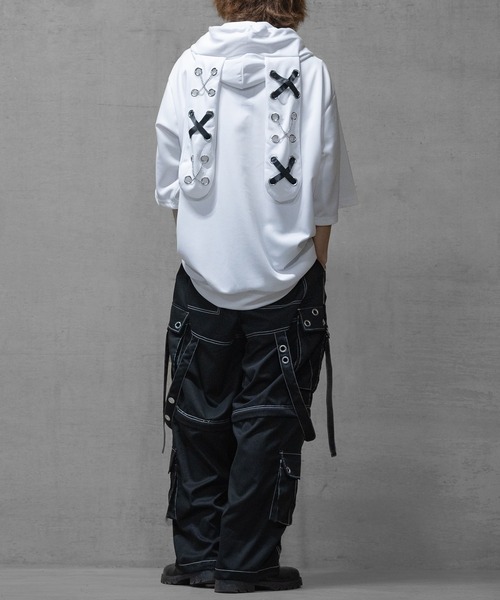 JOHN'S CLOSET(ジョンズクローゼット)の「【13】トライバルプリント うさ耳フルジップパーカー(パーカー・メンズ・ブラック/サックスブルー/ホワイト・MEDIUM/LARGE)」の10枚目の写真