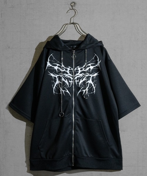JOHN'S CLOSET(ジョンズクローゼット)の「【13】トライバルプリント うさ耳フルジップパーカー(パーカー・メンズ・ブラック/サックスブルー/ホワイト・MEDIUM/LARGE)」の22枚目の写真