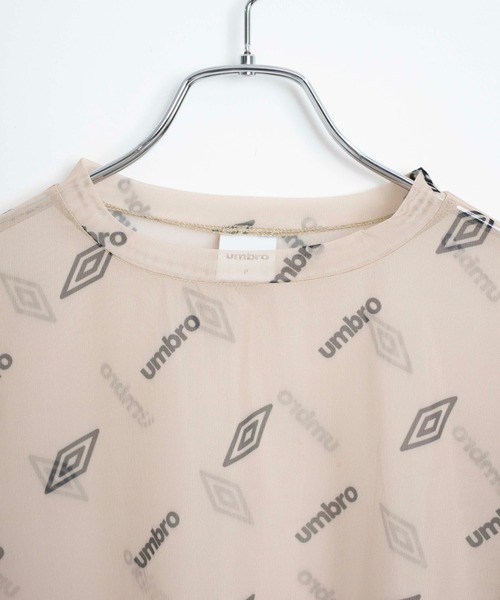 UMBRO(アンブロ)の「∴WEGO/別注UMBROロゴシアーロンT(Tシャツ/カットソー・レディース・ベージュ/ブラック・FREE)」の9枚目の写真