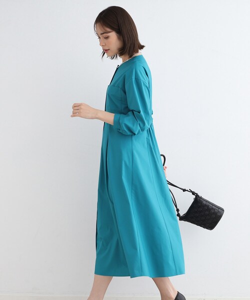 セール】【洗える／羽織り可能】ワーク風デザインワンピース