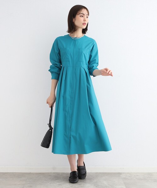 セール】【洗える／羽織り可能】ワーク風デザインワンピース