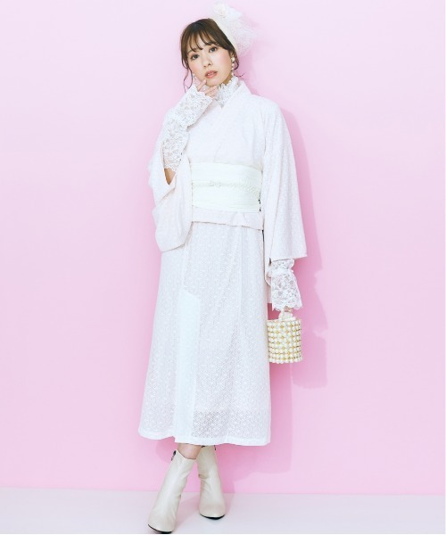 marun（マルン）の「＜大きいサイズ＞ 帯留めにも使えるマルチWAYパール調ゴムベルト（選べる3サイズ）marun（ベルト・レディース・ホワイト・1/3/2）」の15枚目の写真