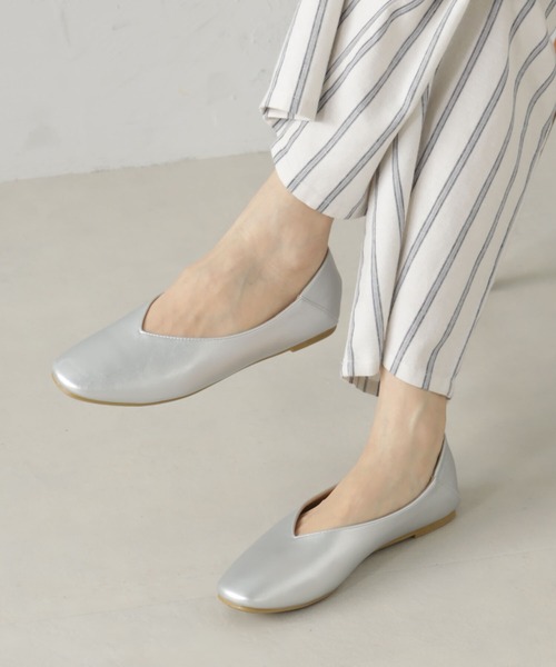 FOUND GOOD(ファウンドグッド)の「フラットパンプス(パンプス・レディース・グリーン系2/グレー系2/アイボリー/オレンジ系5/ベージュ/ブラック・XL/L/M/S)」の11枚目の写真