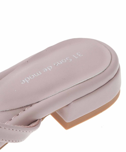 31 Sons de mode(トランテアン ソン ドゥ モード)の「パールトングサンダル(パンプス・レディース・ピンク/ブラック/クリーム・S/M/L)」の7枚目の写真